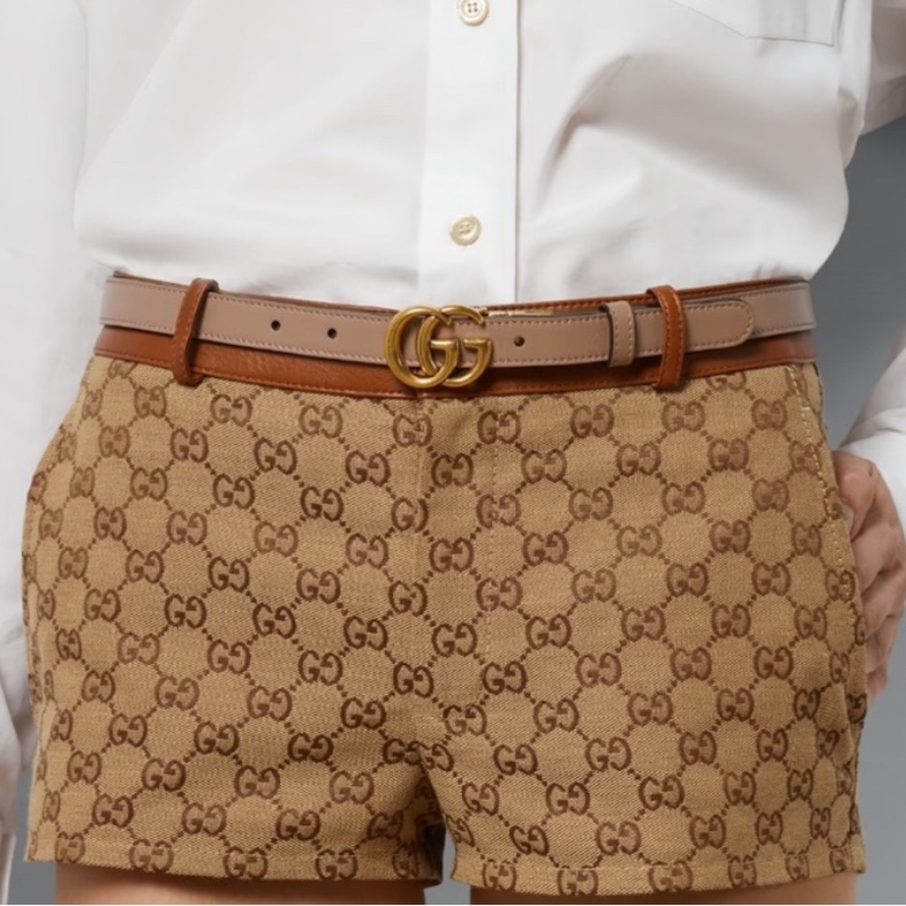 Gucci thin GG Belt in color: porcelain rose, size 85 - Picture 6 of 6